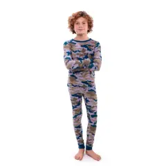 Sleep On It Boys Camouflage Super Soft Snug Fit 2-Piece Pajama Sleep Set