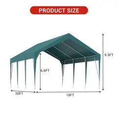 Heavy Duty Carport Outdoor Car Canopy UV Resistant Waterproof Party Tent All-Season Portable Garage Gazebo Shelter for Car, Storage Shed