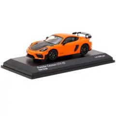 Porsche Cayman GT4 RS Pastel Orange w/Carbon Hood Limited Ed to 1500 pieces 1/64 Diecast Model Car by Minichamps & Tarmac Works