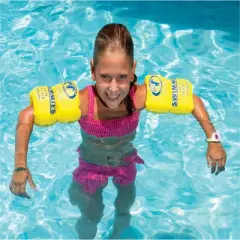 Swimline 2pc Inflatable Children's Swimming Pool Arm Floats - Yellow