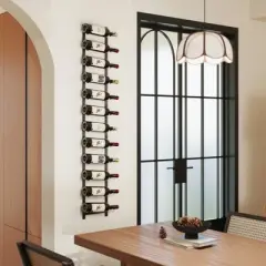 MOEPISY 12 Bottle Rustproof Wall Mounted Wine Rack