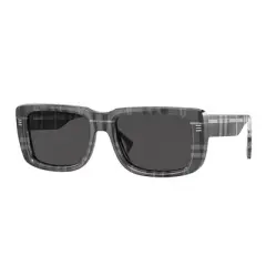 Burberry JARVIS BE 4376U 380487 Unisex Rectangle Sunglasses Charcoal Check 55mm