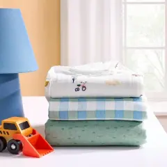 Muslin Swaddle Baby Blanket - Transportation - 3pk - Cloud Island&trade;