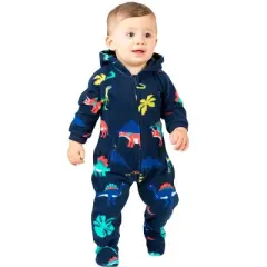 Footed Pajamas - Dinosaur Kingdom Infant Hoodie Fleece Onesie
