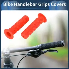 Unique Bargains Bike Handlebar Grips Covers 4.72" Long Orange 1 Pair