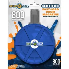 Splat-R-Ball Water Bead Blaster Easy-Load Blue Drum Magazine 800 round capacity