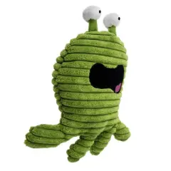 goDog PlayClean Germs Monster Squeaker Plush Pet Toy for Dogs & Puppies