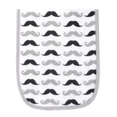 Hudson Baby Infant Boy Cotton Terry Bib and Burp Cloth Set 5pk, Perfect Gentleman, One Size