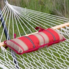 Sunnydaze Cotton Rope Freestanding Hammock with Spreader Bar with Portable Steel Stand and Pad and Pillow Set - 12' Stand