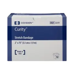 Curity Stretch Bandage, Sterile, 2 in x 75 in, 12 Count, 8 Packs, 96 Total