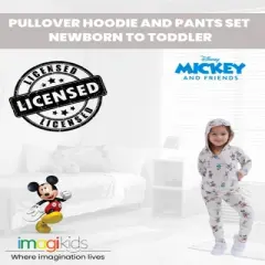 Disney Mickey Mouse Donald Duck Pluto Minnie Mouse Baby Pullover Hoodie and Pants Outfit Set Newborn to Infant