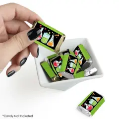 Big Dot of Happiness Scientist Lab - Mini Candy Bar Wrapper Stickers - Baby Shower or Birthday Party Small Favors - 40 Count