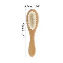 Unique Bargains 1 Pc Men's Comfortable Beard Brush Light Yellow