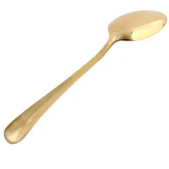 Unique Bargains Stainless Steel Restaurant Porridge Rice Soup Dessert Serving Spoon Scoop Gold Tone 1 Pc