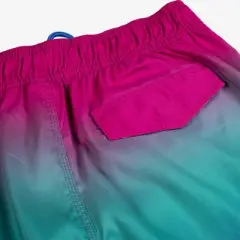 Men's 8.5" Elastic Board Corona Sunset Swim Shorts - Blue/Green