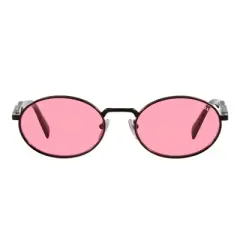 Prada PR 65ZS 1AB03Z Womens Oval Sunglasses Black 55mm