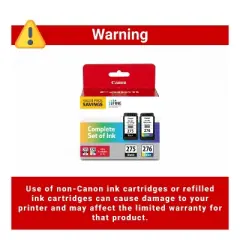 Canon PG-275/CL-276 Ink Cartridge 2pk - Black/Tri-Color
