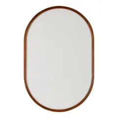 24" x 36" Hutton Framed Capsule Pinboard Walnut Brown - Kate & Laurel All Things Decor