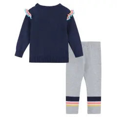 Andy & Evan  Infant  Girls Varsity Ruffle Sweater