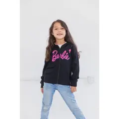 Barbie Girls French Terry Zip Up Hoodie Little Kid to Big Kid 