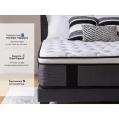 PAGED 10 Inch Hybrid Mattress Memory Foam Mattress with Breathable Cool Cover for Comfortable Sleep