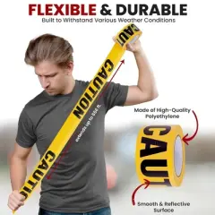 Pyle Traffic Cone Emergency Belt with Retractable High-Visibility Tape