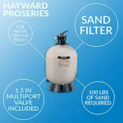 Hayward W3S166T ProSeries Sand Above Ground Swimming Pool Filter 16" Top-Mount