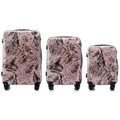 Multi-color Design ABS Hard Shell Lightweight with 360&deg; Dual Spinning Wheels & Combo Lock &ndash; Includes 28", 24", 20" 3-Piece Luggage Set - Forest
