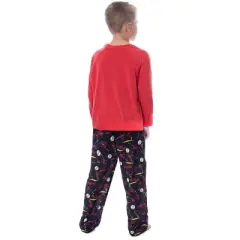 DC Boys' Classic The Flash The Crimson Comet Raglan Sleep Pajama Set Black