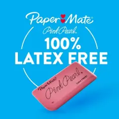 Paper Mate 3pk Pencil Erasers Pink Pearl
