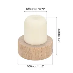 Unique Bargains Rubber Wooden T-shaped Reusable Sealing Wine Bottle Stopper 12 Pcs