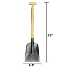 DeWit Straight Shovel &ndash; Compact & Durable with Ergonomic T-Handle