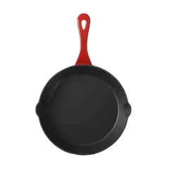 Crock-Pot Artisan 8 Inch Enameled Cast Iron Round Skillet in Gradient Red