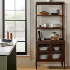 Wood & Glass Baker's Rack - Brown - Hearth & Hand&trade; with Magnolia