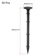 Unique Bargains Garden Stake Plastic Landscape Spike for Holding Fabric Lawn Edging Tarps