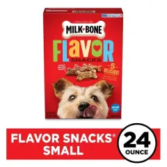Milk Bone Flavor Snacks Small Dog Biscuits, Flavored Crunchy Dog Treats, 24 oz, Pack of 2