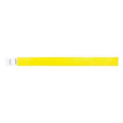 SICURIX Sequentially Numbered Security Wristbands, 3/4", Yellow Pack of 100