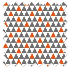 Bacati - Traingles Orange/Gray Crib/Toddler ruffles/skirt