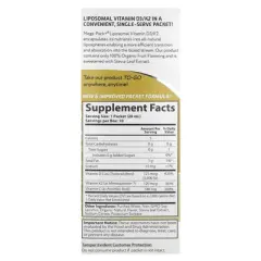 Aurora Nutrascience Liposomal Vitamin D3/K2, 10 Packets, 0.68 fl oz (20 ml) Each