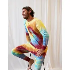 Leveret Mens Two Piece Cotton Tie Dye Pajamas