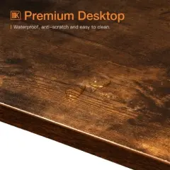 ODK 55 Inch Rectangular Modern Bar Height Narrow Pub, Kitchen, and Dining Table with Metal Legs, Easy to Clean Top, and Fast Assembly, Rustic Brown