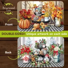 Briarwood Lane Fall Christmas Double Sided Placemat (4-pack) 17x11.25 Seasonal Memories For Christmas Placemat