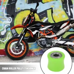 Unique Bargains 10mm/0.39" Hole Motorcycle Motorbike Chain Roller Pulley Slider Tensioner Wheel Guide