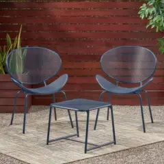 3 Piece Metal Patio Table and Chairs Sets, Outdoor Conversation Furniture Set,Metal Patio Table and Chairs Set for Small Space-Maison Boucle