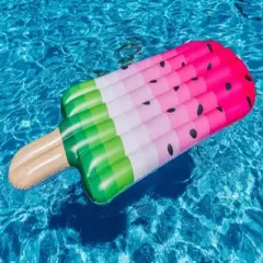 PoolCandy Inflatable Giant Watermelon Popisilce Pool Raft Ultra Durable Sun Tan Fun Great For Pools, Lakes And More