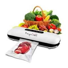 MegaChef Home Vacuum Sealer And Food Preserver: BPA-Free Food Sealer Machine, White, 90-Day Warranty