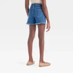 Girls' High-Rise A-Line Studded Denim Shorts - art class&trade;