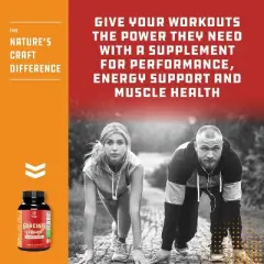 Garcinia Cambogia 95% HCA Capsules, Weight Loss Supplement with Hydroxycitric Acid & Chromium for Balance, Energy & Metabolism, Nature's Craft, 60ct