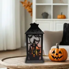 LumaBase Battery-Operated Flame-Effect Halloween Lantern