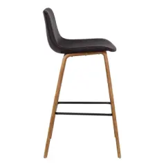 Maddie Contemporary Barstool Walnut Brown - Armen Living